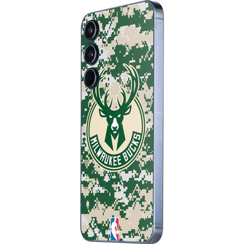 NBA Milwaukee Bucks Camo Digi Galaxy A55 5G Skin
